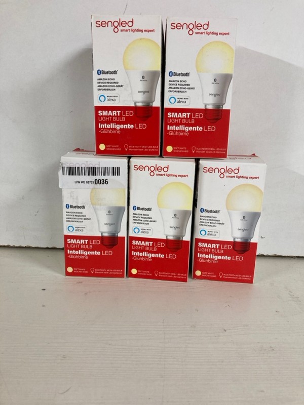 Lot 502  
            Nottingham SR5 - Delivery Only 

                
5 X SENGLED SMART LED LIGHTBULB