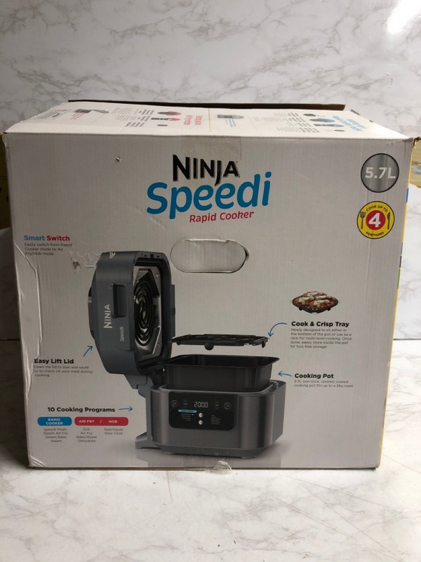 Lot 50  
            Nottingham SR5 - Delivery Only 

                
NINJA 5.7L SPEEDI RAPID COOKER - ORIGINAL RRP: £229.99