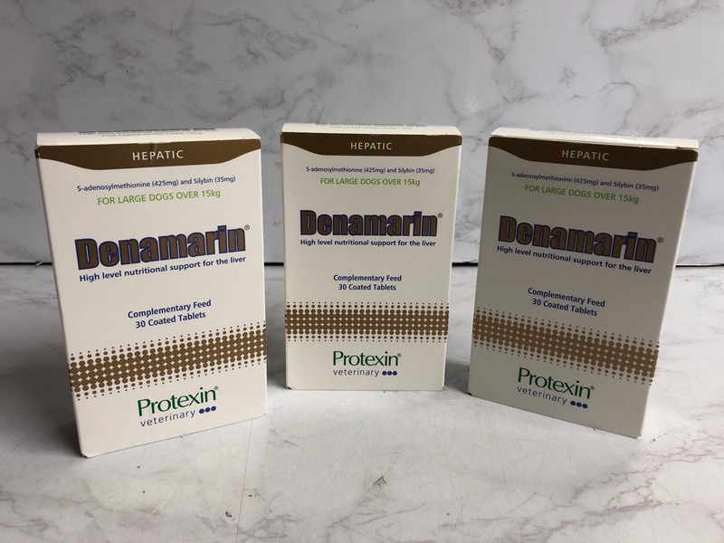 Lot 97  
            Nottingham SR5 - Delivery Only 

                
3 X PROTEXIN DENAMARIN COMPLEMENTARY FEED 30 COATED TABLETS EXP:06/2028