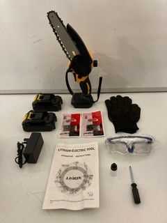 Lot 114  
            Nottingham SR7 – Delivery Only 

                
6-INCH MINI CORDLESS CHAINSAW MODEL: DJ01 (WITH BATTERIES AND CHARGER) (18+ ID MA...