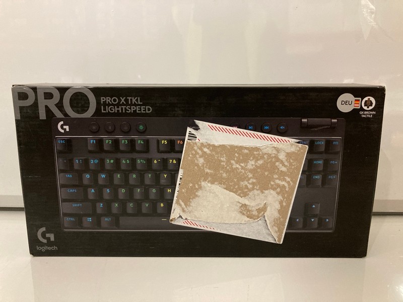 Lot 12  
            Nottingham SR7 – Delivery Only 

                
LOGITECH PRO X TKL LIGHTSPEED WIRELESS GAMING KEYBOARD ORIGINAL RRP £199.99
