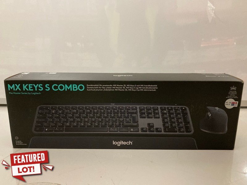 Lot 13  
            Nottingham SR7 – Delivery Only 

                
LOGITECH KX KEYS S COMBO KEYBOARD AND MOUSE ORIGINAL RRP £199.99