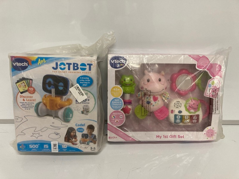 Lot 141  
            Nottingham SR7 – Delivery Only 

                
2 X VTECH ITEMS INC VTECH ART JOTBOT THE SMART DARWING ROBOT
