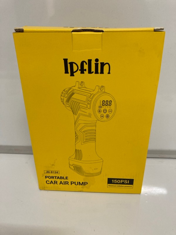 Lot 179  
            Nottingham SR7 – Delivery Only 

                
IPFLIN JN-8134 PORTABLE CAR AIR PUMP