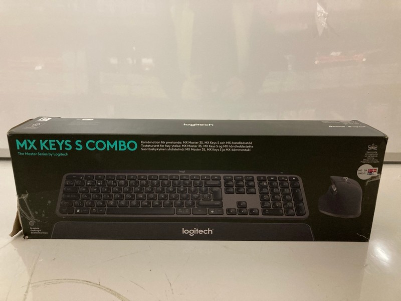 Lot 17  
            Nottingham SR7 – Delivery Only 

                
LOGITECH KX KEYS S COMBO KEYBOARD AND MOUSE ORIGINAL RRP £199.99