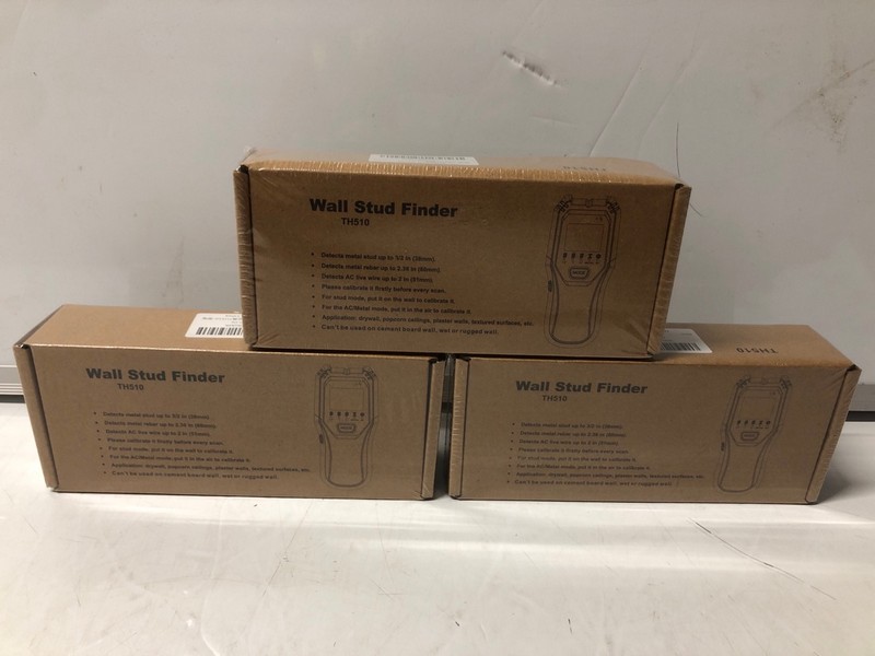 Lot 220  
            Nottingham SR7 – Delivery Only 

                
3 X TAVOOL WALL STUD FINDERS MODEL:TH510 (SEALED)