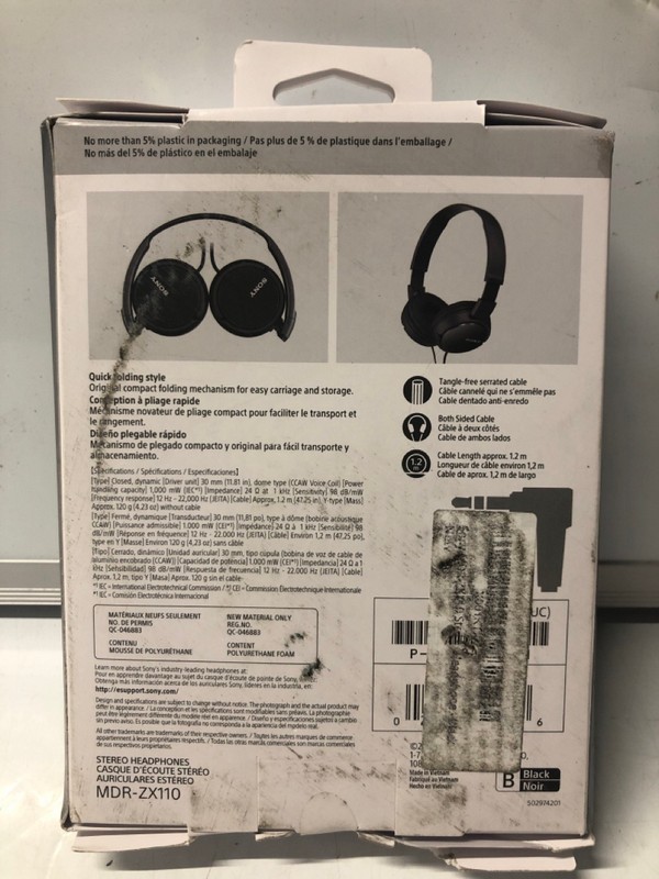 Lot 230  
            Nottingham SR7 – Delivery Only 

                
SONY MDR-ZX110 WIRED STEREO HEADPHONES - Image 4