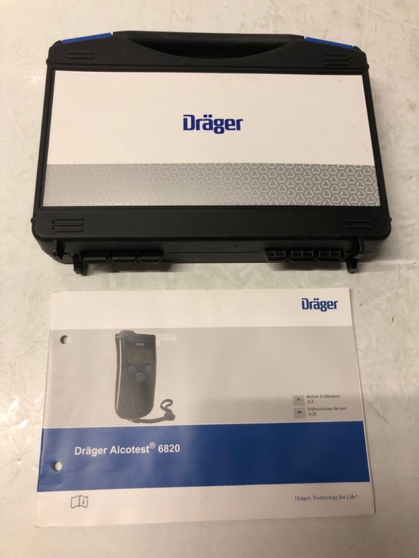 Lot 234  
            Nottingham SR7 – Delivery Only 

                
DRAGER ALCOTEST 6820 STANDARD ALCHOL BREATHALYSER KIT (18+ ID MAY BE REQUIRED)