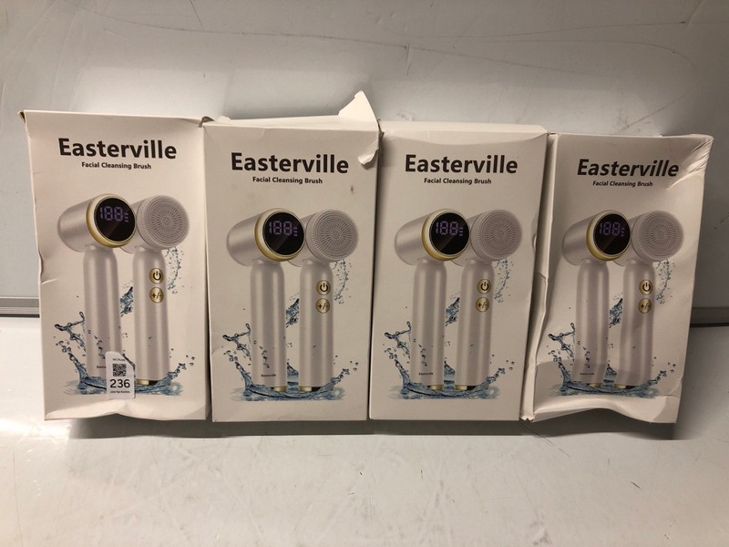 Lot 236  
            Nottingham SR7 – Delivery Only 

                
4 X EASTERVILLE FACIAL CLEANING BRUSHES