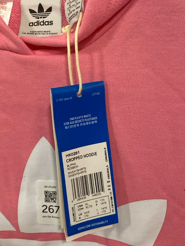 Lot 267  
            Nottingham SR7 – Delivery Only 

                
ADIDAS KIDS PINK CROPPED HOODIE SIZE: 14-15YRS