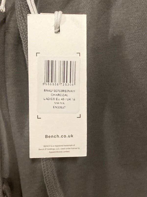 Lot 271  
            Nottingham SR7 – Delivery Only 

                
BENCH LADIES CHARCOAL TRACKSUIT BOTTOMS SIZE: UK 18