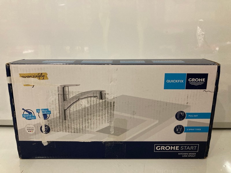 Lot 31  
            Nottingham SR7 – Delivery Only 

                
GROHE START KITCHEN MIXER TAP LOW SPOUT