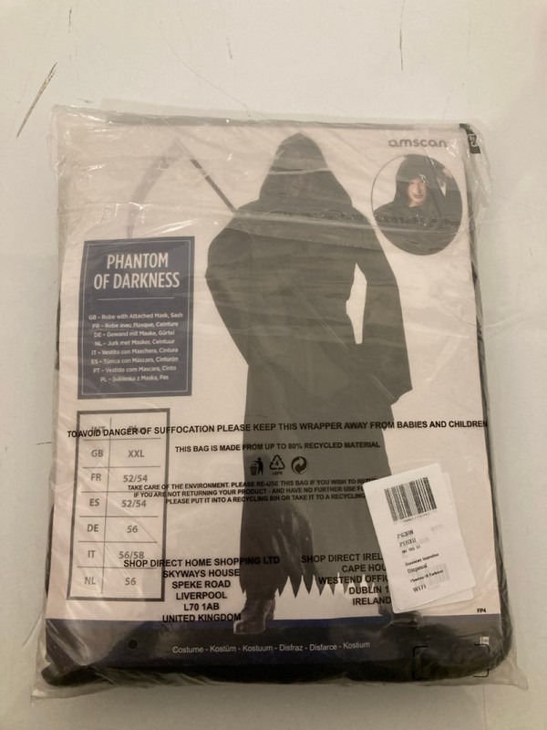 Lot 334  
            Nottingham SR7 – Delivery Only 

                
QTY OF FANCY DRESS COSTUMES INC PHANTOM OF DARKNESS - Image 4