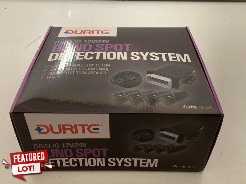 Lot 34  
            Nottingham SR7 – Delivery Only 

                
DURITE 0-870-10 BLIND SPOT DETECTION SYSTEM WITH LEFT TURN SPEAKER 12/24V ORIGINA...
