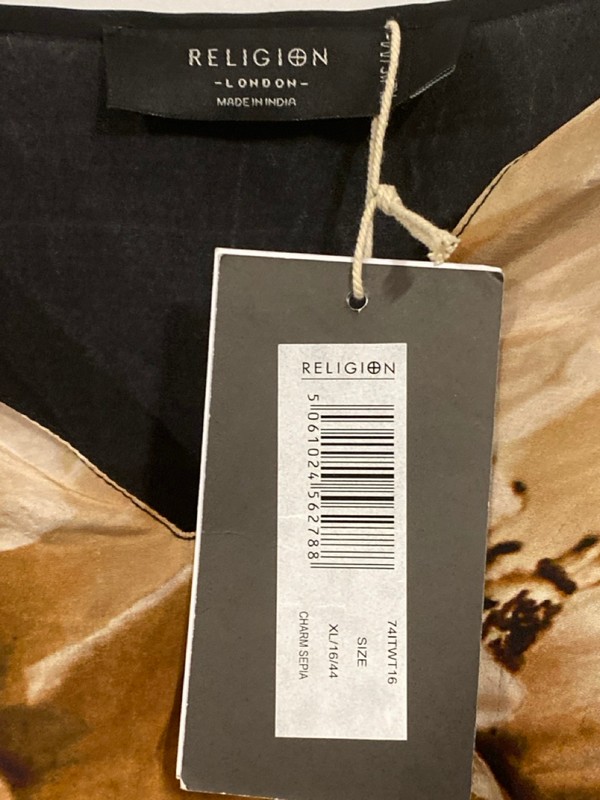 Lot 367  
            Nottingham SR7 – Delivery Only 

                
RELIGION CLOTHING LONDON CHARM SEPIA TROUSERS SIZE:XL - Image 2