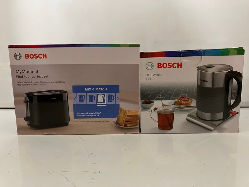 Lot 400  
            Nottingham SR7 – Delivery Only 

                
2 X BOSCH ITEMS INC MY MOMENT 2 SLICE TOASTER