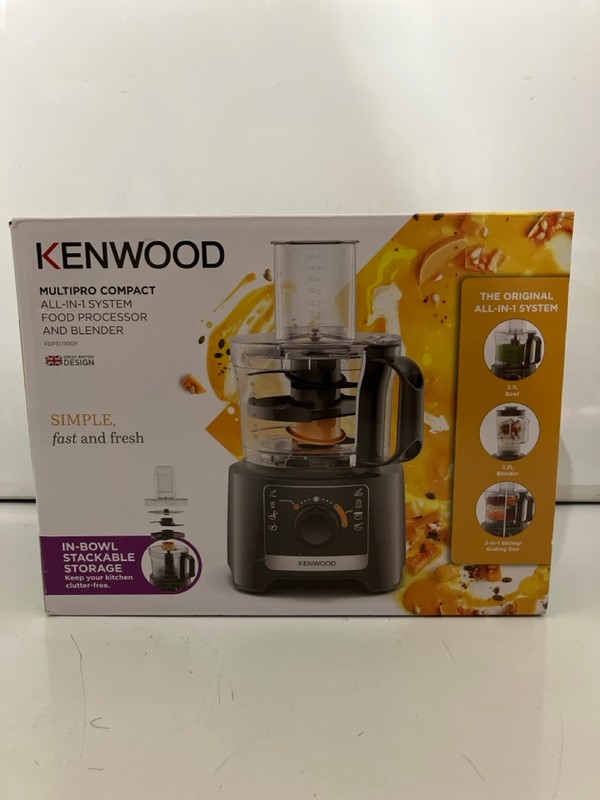 Lot 405  
            Nottingham SR7 – Delivery Only 

                
KENWOOD MULTIPRO COMPACT ALL IN 1 SYSTEM FOOD PROCESSOR AND BLENDER