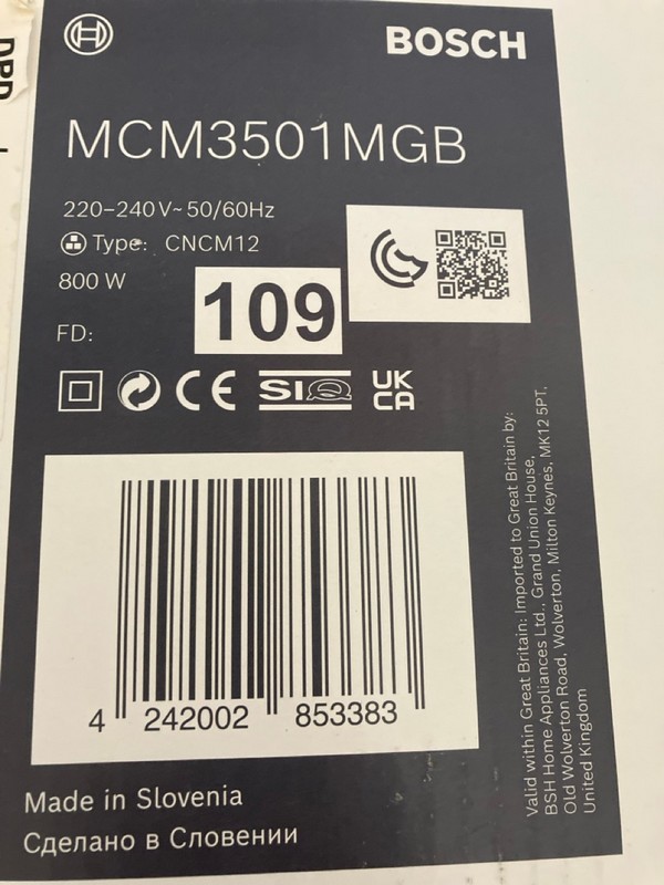 Lot 408  
            Nottingham SR7 – Delivery Only 

                
BOSCH MULTITALENT 3 800W FOOD MIXER - Image 3