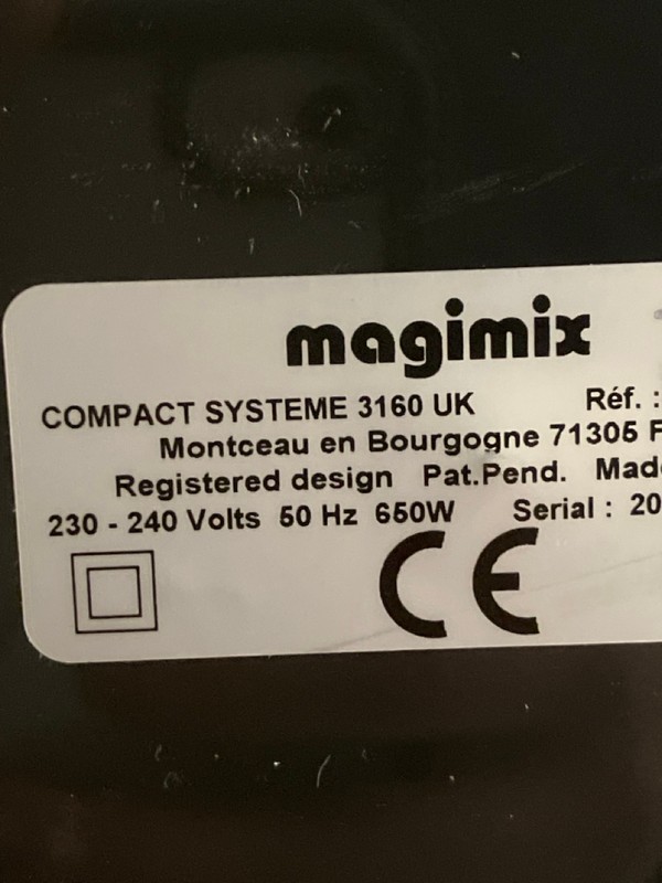 Lot 413  
            Nottingham SR7 – Delivery Only 

                
MAGIMIX COMPACT 3160 FOOD MIXER