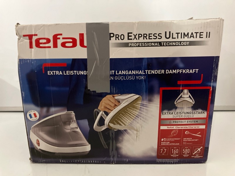 Lot 424  
            Nottingham SR7 – Delivery Only 

                
TEFAL PRO EXPRESS ULTIMATE II STEAM IRON