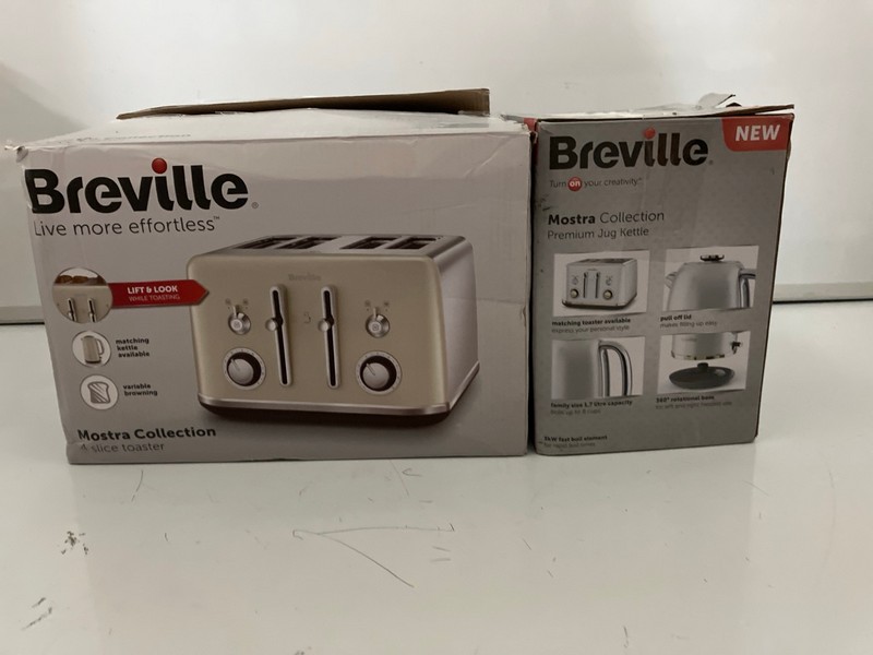Lot 429  
            Nottingham SR7 – Delivery Only 

                
2 X BREVILLE ITEMS INC MOSTRA COLLECTION 4 SLICE TOASTER