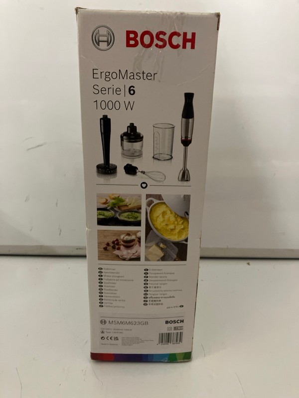 Lot 430  
            Nottingham SR7 – Delivery Only 

                
BOSCH ERGO MASTER SERIE 6 1000W HAND MIXER/BLENDER