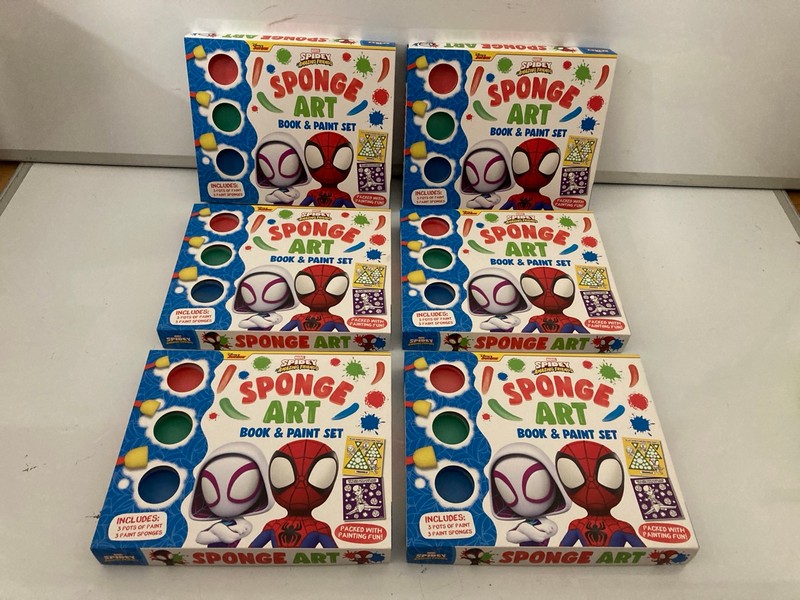 Lot 460  
            Nottingham SR7 – Delivery Only 

                
QTY OF DISNEY JUNIOR MARVEL SPIDEY AND HIS AMAZING FRIENDS SPONGE ART BOOK & PAIN...