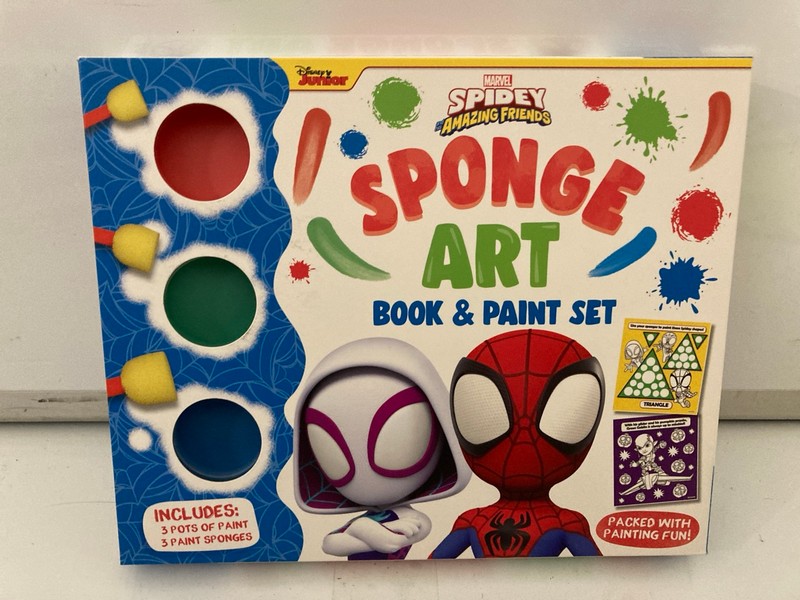 Lot 461  
            Nottingham SR7 – Delivery Only 

                
QTY OF DISNEY JUNIOR MARVEL SPIDEY AND HIS AMAZING FRIENDS SPONGE ART BOOK & PAIN...