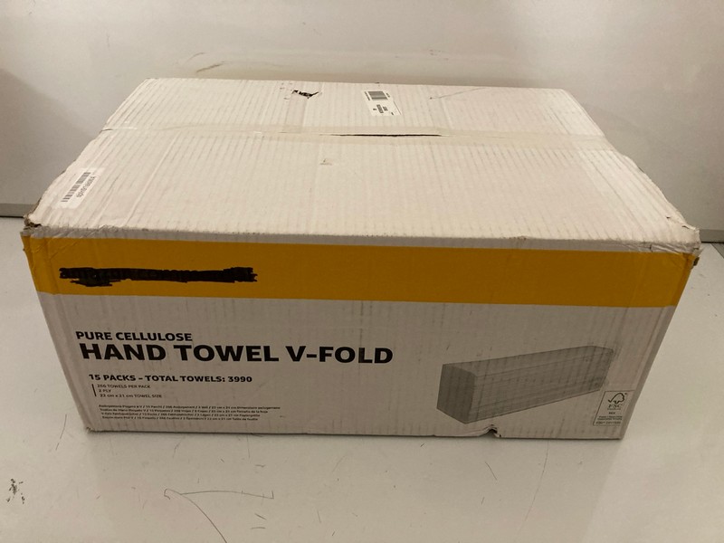 Lot 467  
            Nottingham SR7 – Delivery Only 

                
QTY OF PURE CELLULOSE HAND TOWELS V-FOLD