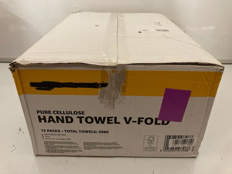 Lot 467  
            Nottingham SR7 – Delivery Only 

                
QTY OF PURE CELLULOSE HAND TOWELS V-FOLD - Image 4