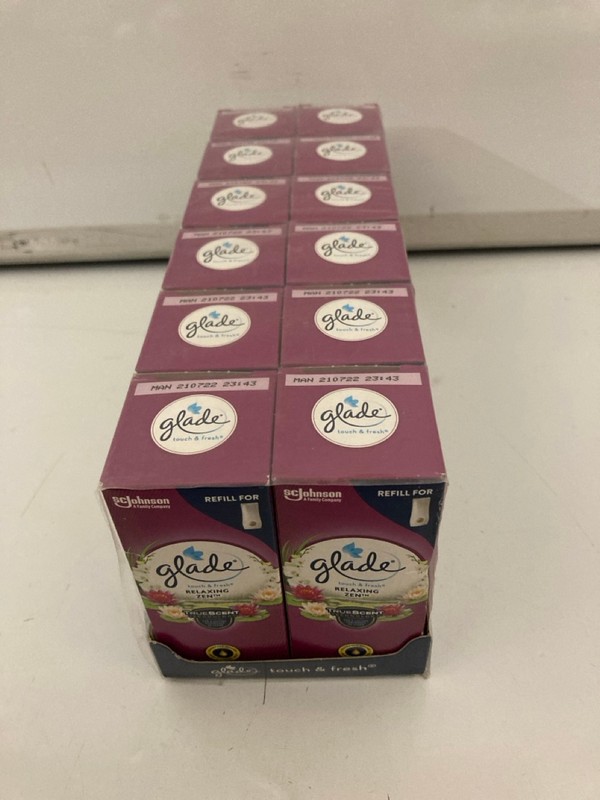 Lot 477  
            Nottingham SR7 – Delivery Only 

                
QTY OF GLADE TOUCH & FRESH REFILLS RELAXING ZEN