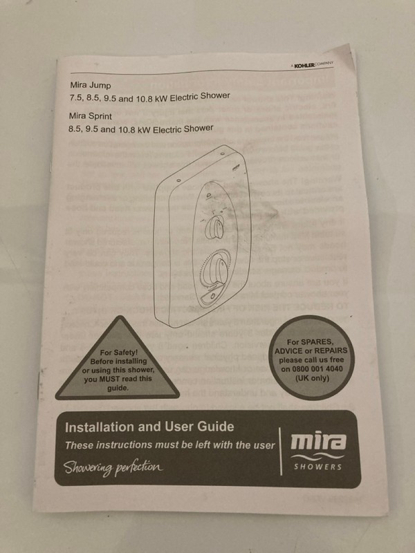 Lot 479  
            Nottingham SR7 – Delivery Only 

                
MIRA JUMP MULTI-FIT ELECTRIC SHOWER