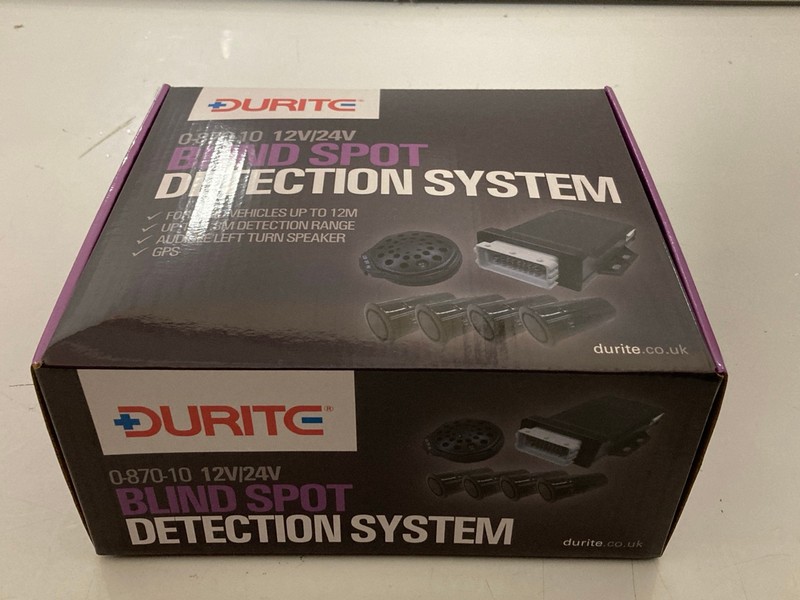 Lot 47  
            Nottingham SR7 – Delivery Only 

                
DURITE 0-870-10 BLIND SPOT DETECTION SYSTEM WITH LEFT TURN SPEAKER 12/24V ORIGINA...