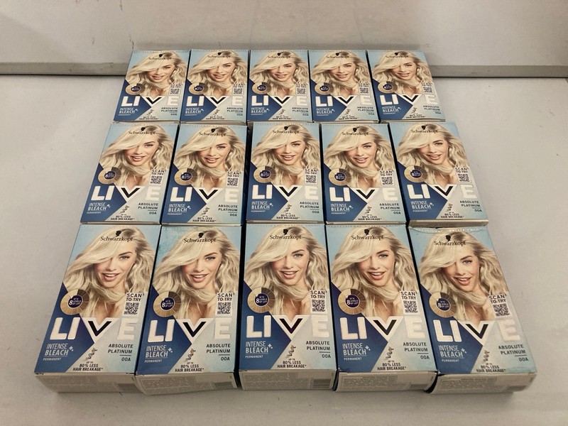 Lot 503  
            Nottingham SR7 – Delivery Only 

                
QTY OF SCHWARZKOPF LIVE ABSOLUTE PLATINUM 00A HAIR DYE