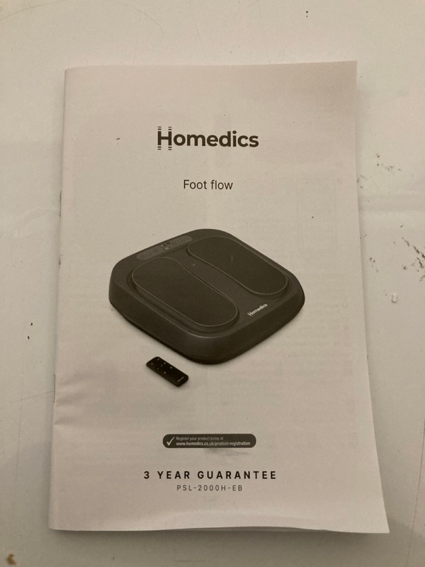 Lot 57  
            Nottingham SR7 – Delivery Only 

                
HOMEDICS FOOT FLOW FOOT MASSAGER