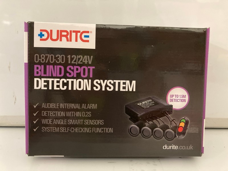 Lot 59  
            Nottingham SR7 – Delivery Only 

                
DURITE 0-870-30 BLIND SPOT DETECTION SYSTEM 12/24V ORIGINAL RRP £272.11
