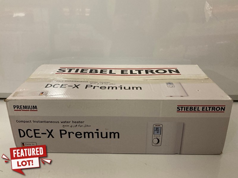 Lot 7  
            Nottingham SR7 – Delivery Only 

                
STIEBEL ELTRON PREMIUM COMPACT INSTANTANEOUS 10/12 KW WATER HEATER ORIGINAL RRP £...