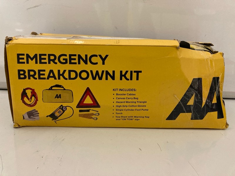 Lot 84  
            Nottingham SR7 – Delivery Only 

                
AA EMERGENCY BREAKDOWN KIT