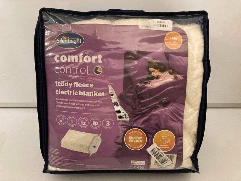 Lot 86  
            Nottingham SR7 – Delivery Only 

                
2 X ELECTRIC BLANKETS INC SILENTNIGHT TEDDY FLEECE KING SIZE