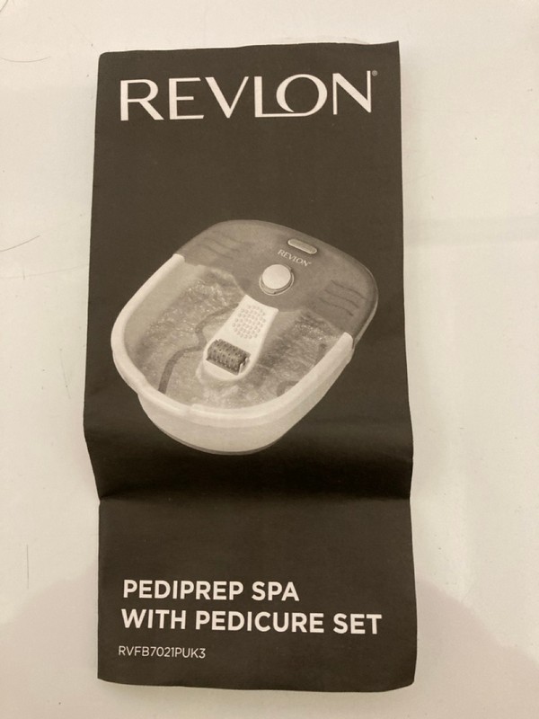 Lot 87  
            Nottingham SR7 – Delivery Only 

                
REVLON PEDIPREP SPA WITH PEDICURE SET