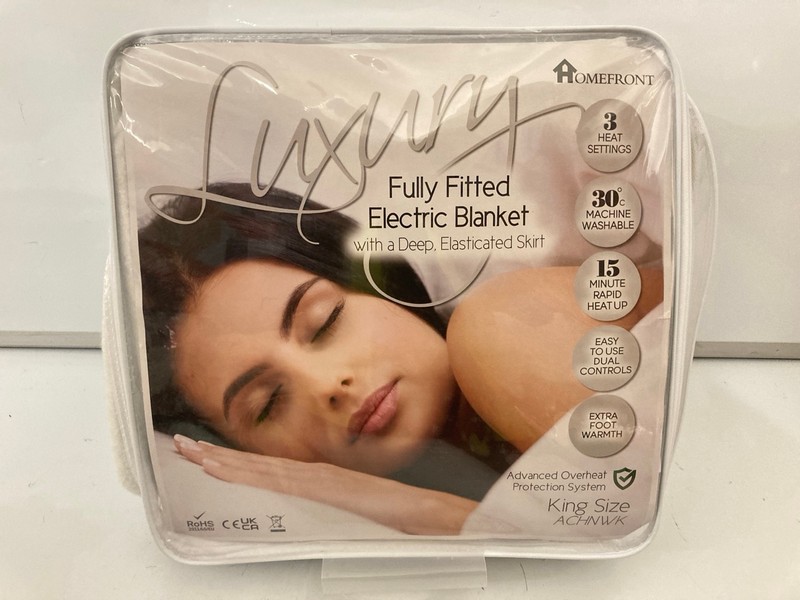 Lot 88  
            Nottingham SR7 – Delivery Only 

                
2 X BEDDING ITEMS INC HOMEFRONT LUXURY FULLY FITTED ELECTRIC KING SIZE BLANKET