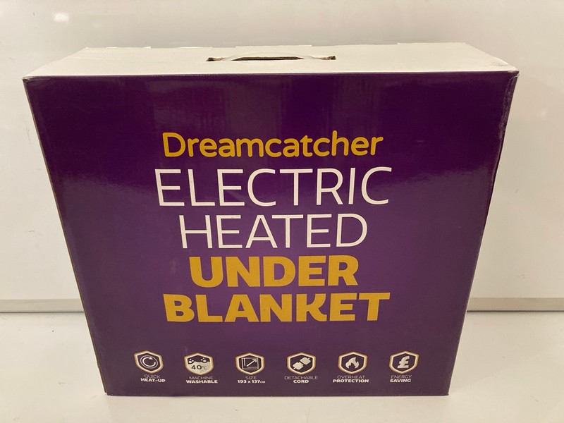 Lot 91  
            Nottingham SR7 – Delivery Only 

                
DREAMCATCHER ELECTRIC HEATED UNDER BLANKET