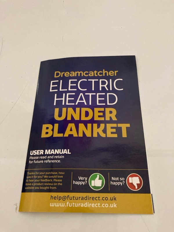 Lot 91  
            Nottingham SR7 – Delivery Only 

                
DREAMCATCHER ELECTRIC HEATED UNDER BLANKET
