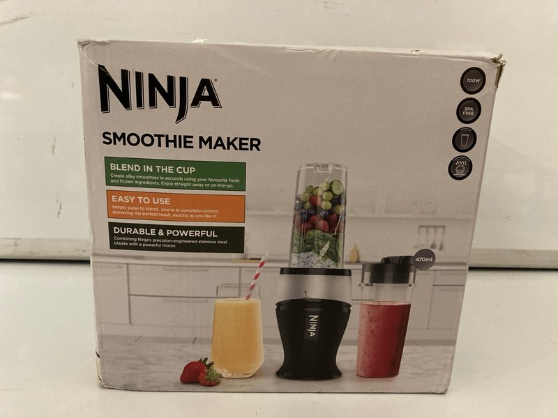 Lot 99  
            Nottingham SR7 – Delivery Only 

                
NINJA 700W 470ML SMOOTHIE MAKER