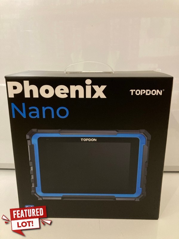Lot 9  
            Nottingham SR7 – Delivery Only 

                
TOPDON PHOENIX NANO DIAGNOSTICS SYSTEM ORIGINAL RRP £499.00