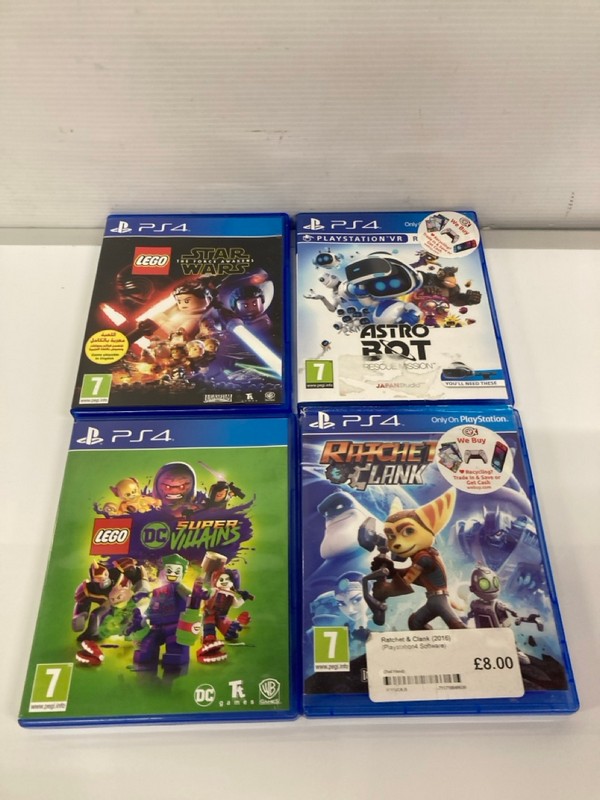 Lot 132  
            Nottingham SR9 - Delivery Only 

                
QTY OF PS4 CONSOLE GAMES INC ASTRO BOT