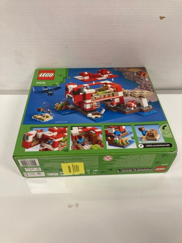 Lot 139  
            Nottingham SR9 - Delivery Only 

                
LEGO MINECRAFT THE MOOSHROOM HOUSE SET