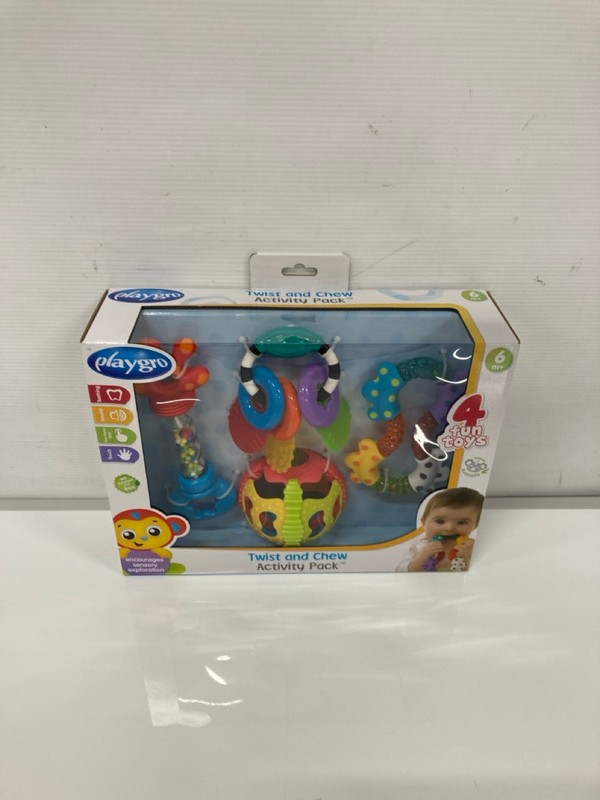 Lot 145  
            Nottingham SR9 - Delivery Only 

                
PLAYGRO TWIST AND CHEW ACTIVITY PACK
