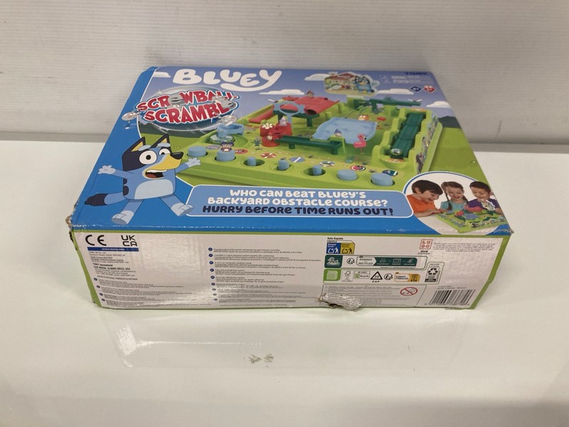 Lot 146  
            Nottingham SR9 - Delivery Only 

                
BLUEY SCREWBALL SCRAMBLE GAME