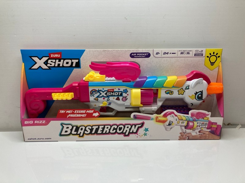 Lot 218  
            Nottingham SR9 - Delivery Only 

                
ZURU XSHOT BASTERCORN FOAM DART BLASTER